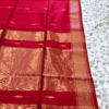 Maheshwari Red Silk Golden Zari