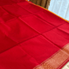 Maheshwari Red Silk - Blouse Piece