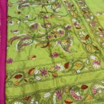 Parrot Green Kathan Stitch - Aachal