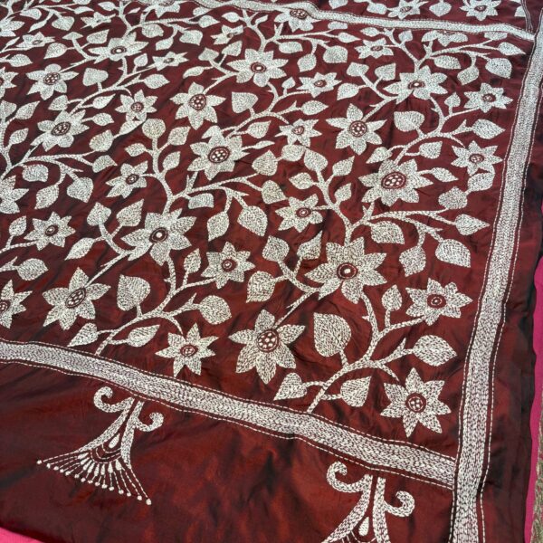 Wine Kantha Stitch - Aachal