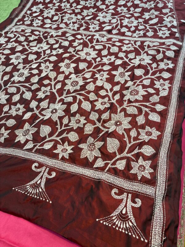 Wine Kantha Stitch - Aachal