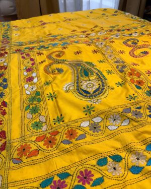 Yellow Kantha Stitch - Aachal