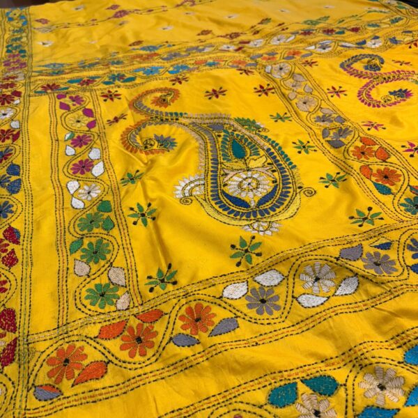 Yellow Kantha Stitch - Aachal