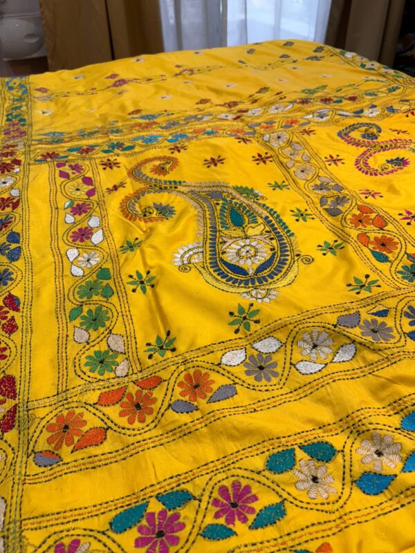 Yellow Kantha Stitch - Aachal