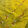 Mustard Green Kathan Stitch - Saree Body