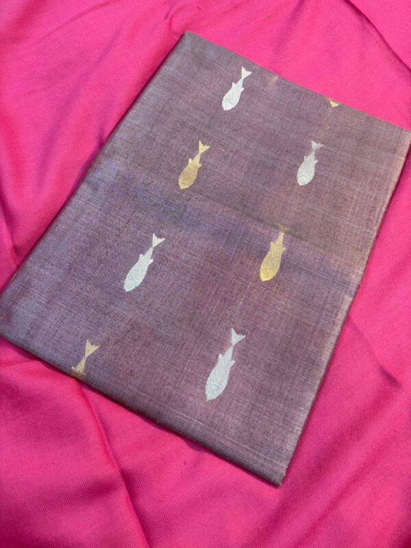 Tussar Silk fish motif - Whole Saree