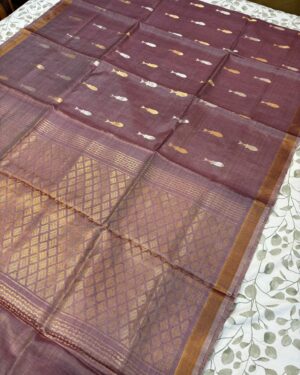 Tussar Silk fish Motif - Aachal
