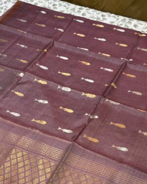 Tussar Silk fish motif - Body