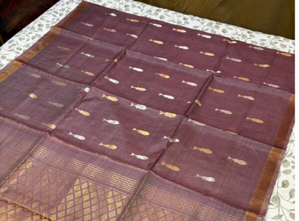 Tussar Silk fish motif - Body