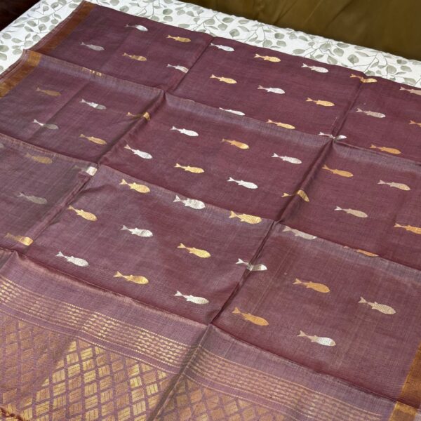 Tussar Silk fish motif - Body
