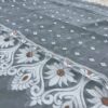 grey jamdani weave unstitched salwar suit with dupatta