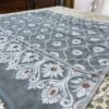 grey jamdani weave unstitched salwar suit with dupatta
