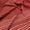 maroon cotton saree minimal white stripes design - Blouse Piece
