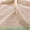 cotton saree off white with turquoise thread motifs - blouse piece