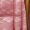 pink grey cotton saree woven geometric motifs
