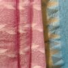 lightweight cotton saree blue pink contrast border