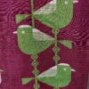 handloom purple saree artistic bird pattern